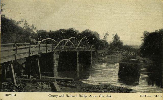 County and Railroad Bridge Across Ola, Ark.-Petit Jean Yell Co.